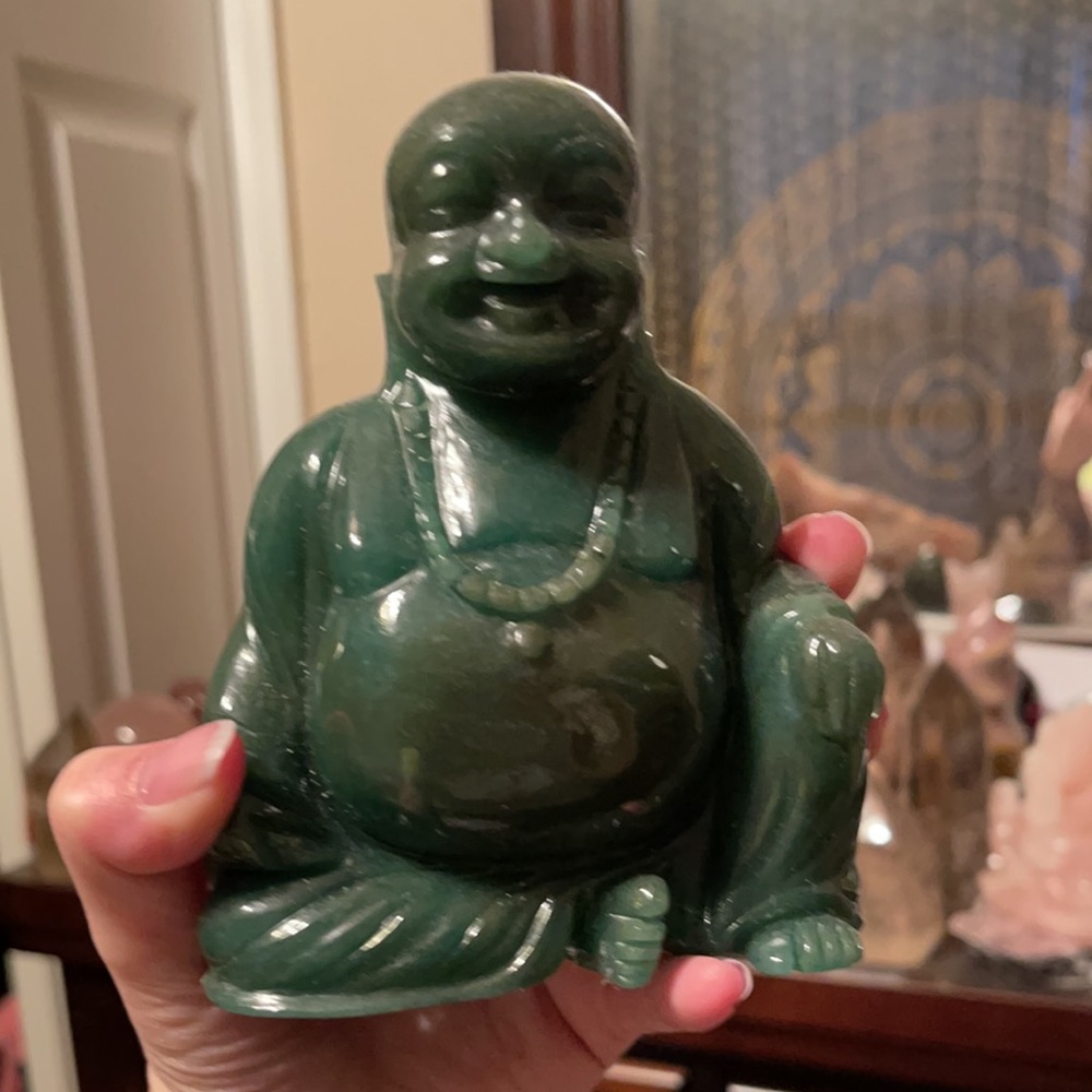 Green aventurine buddha